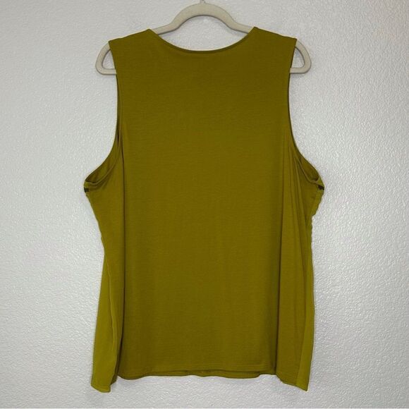 Coldwater Creek Olive Green Embroidered Tank Top - Picture 5 of 12